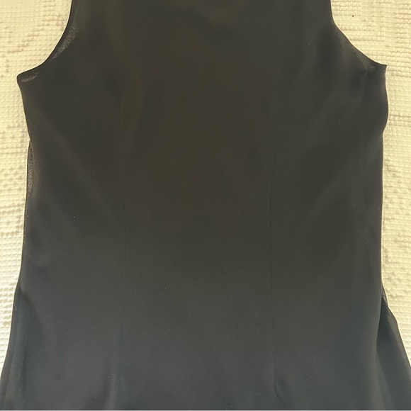 Simply Silk Vintage 90s Y2K Black Women Size XL Romantic Asymetrical Midi Dress - Picture 8 of 8